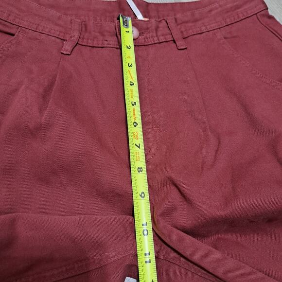 Free People Cya Later Skate Trouser Grannycore Preppy Coastal Pants S 4 Burgundy - Picture 14 of 14